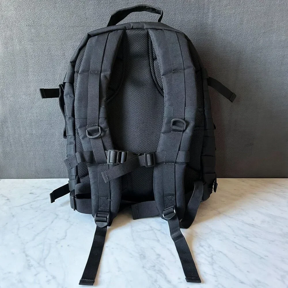 Highland Tactical Black Rumble Backpack Molle Webbing Water Resistant Pack